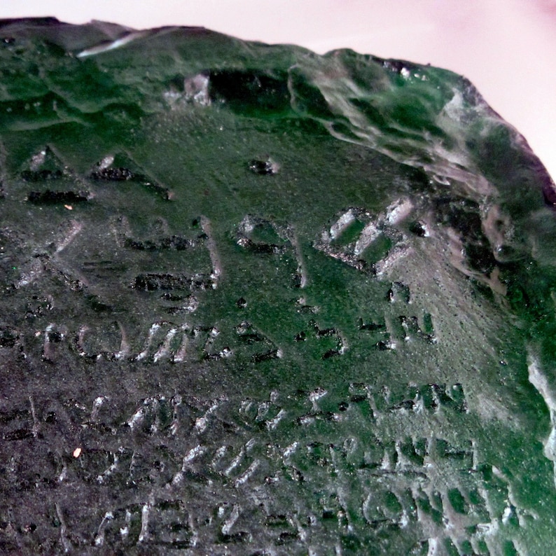 Emerald Tablet Replica. Green resin decor. US Import taxes INCLUDED image 13