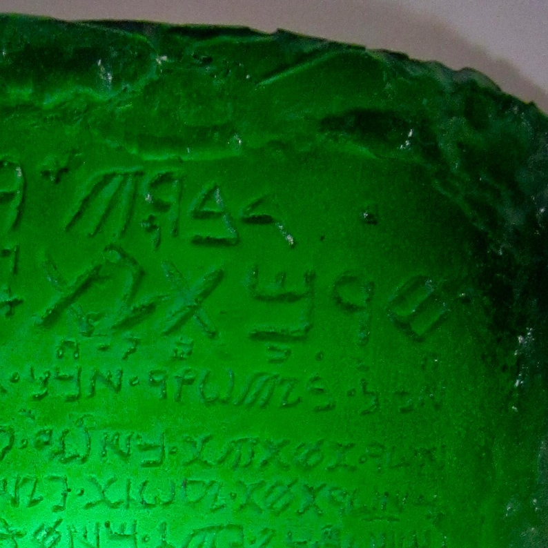Emerald Tablet Replica. Green resin decor. US Import taxes INCLUDED image 12