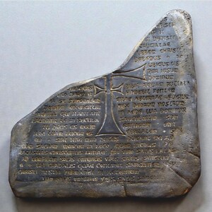 Grail tablet resin replica + STANDS. 50x47cm. US Import taxes PAID image 11