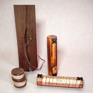 Scitale spartano - Replica del dispositivo di cifratura in legno - Tasse di importazione USA INCLUSE