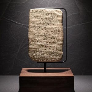 First Love Poem. Sumerian cuneiform resin replica. US customs PAID