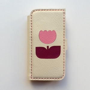 Funda billetera para iPhone 6, billetera para iPhone 6s, billetera para iPhone 6+, funda billetera para iPhone 6s+, billetera de cuero para iPhone, funda de cuero para teléfono con tulipán