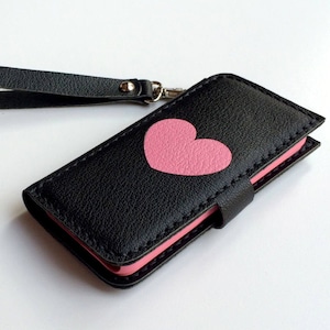 Funda billetera para iPhone 6+, funda billetera para iPhone 6, funda billetera para iPhone 6s, funda billetera de cuero para iPhone 6+, funda billetera de cuero para iPhone negra