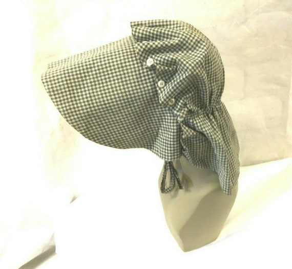 Vtg. Womens Antique Late 1800s Green Bonnet Pionee