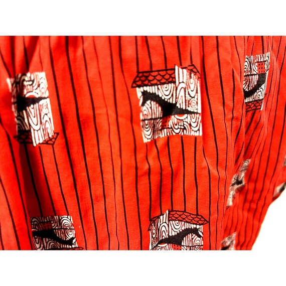 Novelty Red Horse Print Top Blouse Homemade Cotto… - image 5