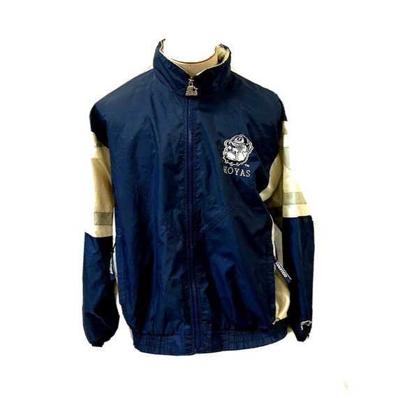 90's Georgetown Hoyas Starter NCAA Pullover Jacket Size Large – Rare VNTG