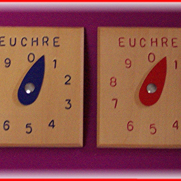TWO  Euchre Score Counters