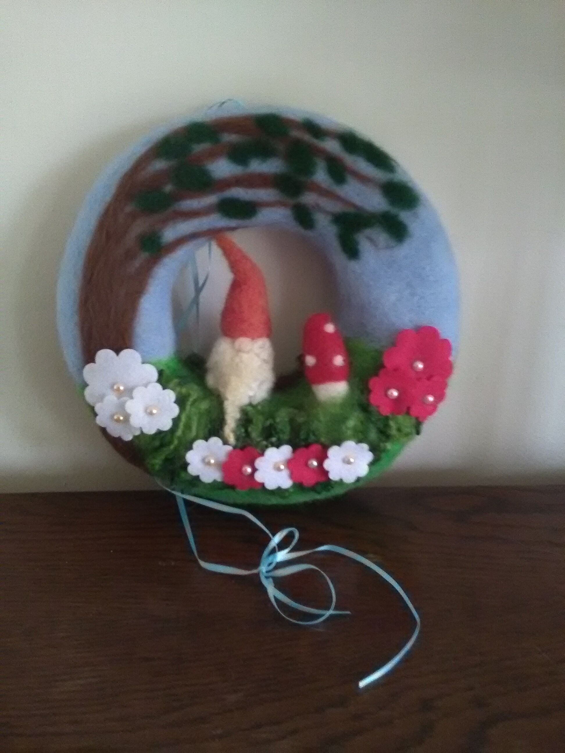Handmade Needle Felted Wreath Spring Wreath Wool Wreath Etsy UK