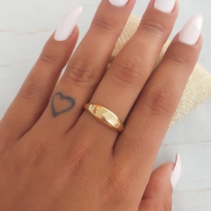 Gold Dome Ring, Rings for Woman, Statement Ring, Open Ring, Adjustable Ring, Size 6 - 9.5, Cuff Ring, Stacking Ring, Gold Chunky Ring
