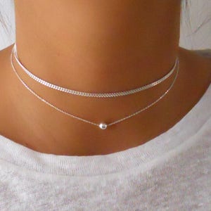 Necklaces for Women, Silver Chain, Choker Necklace, Handmade Jewelry, Silver Jewelry, Best Friend Gift, Gift for Her, 925 Sterling Collar