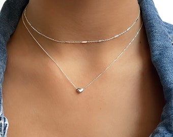 Annika Bella Sterling Silver Heart Necklace