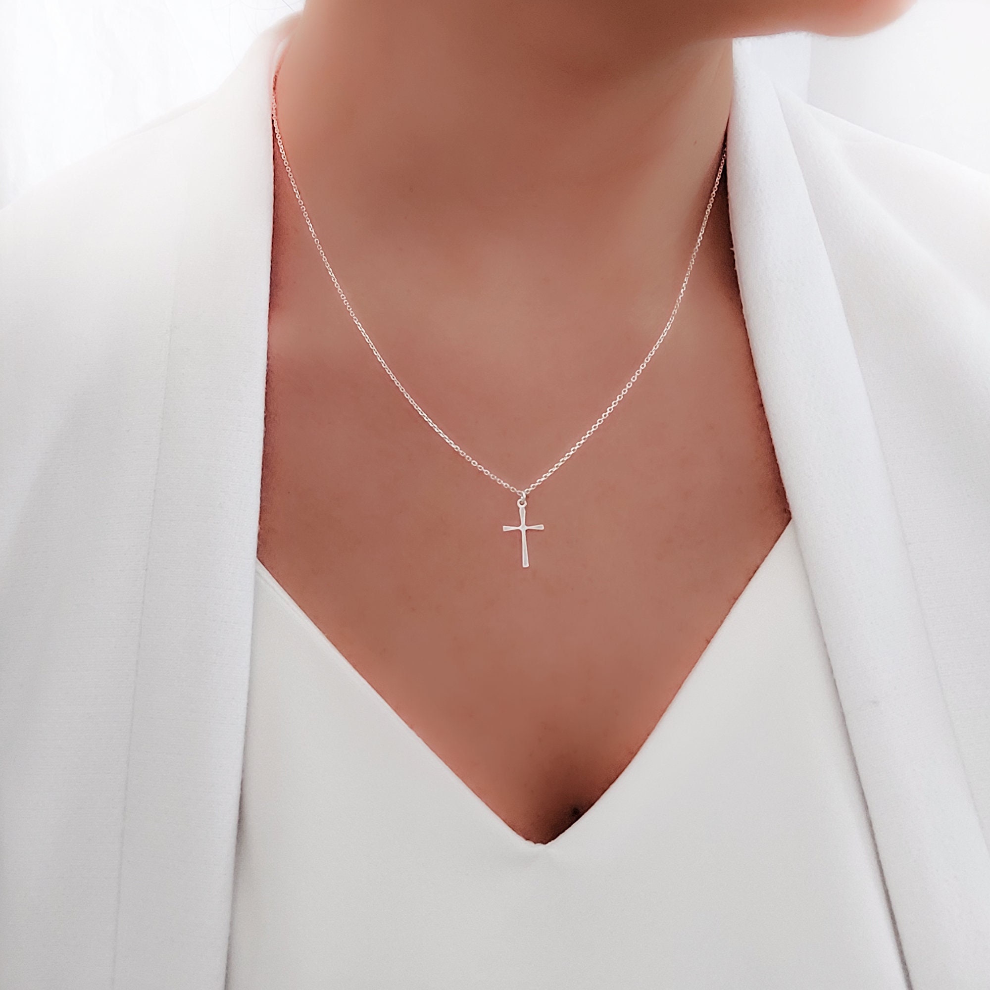 Sterling Silver Cross Necklace for 