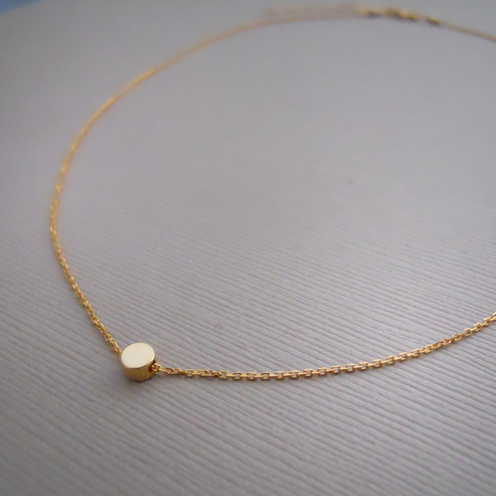 Gold Dot Necklace Gold Necklaces for Women Dainty Gold Etsy