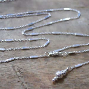 Delicate Silver Y necklace, Silver Lariat Necklace, Silver Necklace, Layered Y Necklace, Sterling Silver Necklace, Y Silver Necklace image 2