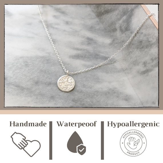 Sterling silver medallion necklace sale