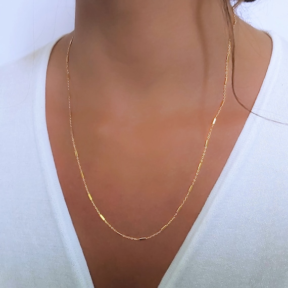 Long thin gold chain sale