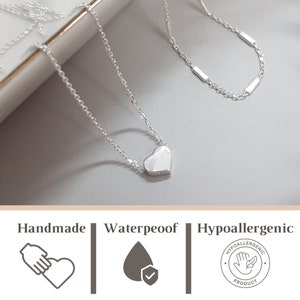 Annika Bella Sterling Silver Heart Necklace Set, Layered Necklaces, Layering Necklace, Minimalist Choker, Dainty Set of Two Necklaces Bild 5