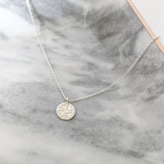 Visa Omgekeerde Klacht Sterling zilveren munt ketting eenvoudige zilveren ketting - Etsy België