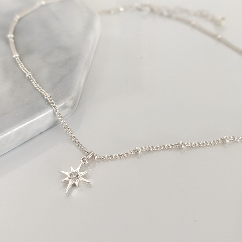 Ankle Bracelet North Star Sterling Silver Anklet Summer Anklet Foot Jewelry Dainty Anklet,Minimalist Anklet Chain Anklet Women Anklet