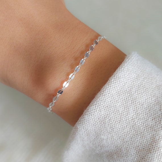 Sterling Silver Bracelet for Women Silver Chain Bracelet - Etsy