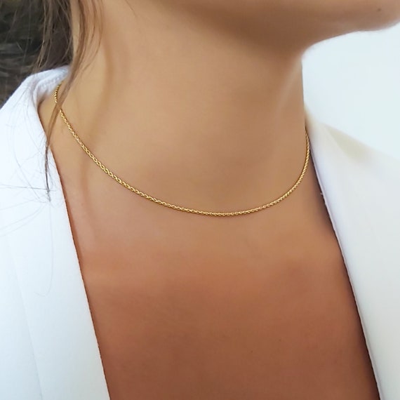 Gargantilla de oro Collar de gargantilla oro para mujeres - Etsy España