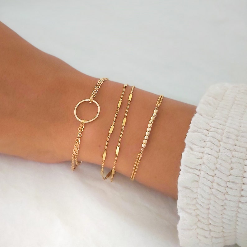 Gold Bracelets for Women Dainty Gold Bracelet Gold Chain Etsy UK