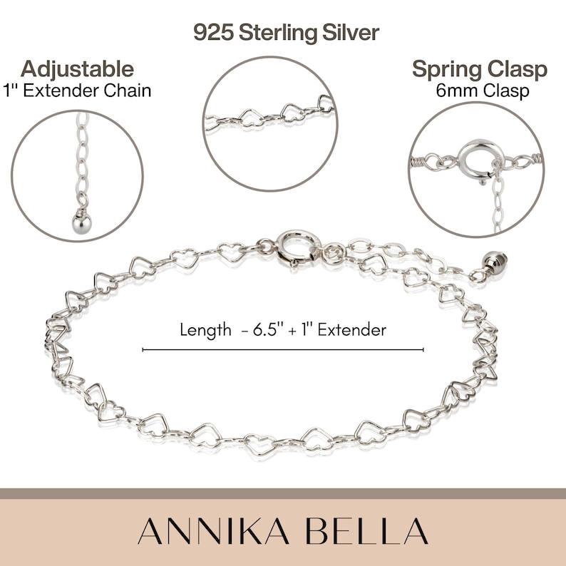 Bracciale in argento sterling per donna, braccialetto in argento delicato, braccialetto a catena, gioielli minimali, regalo per le donne, bracciali in argento impilabili immagine 4