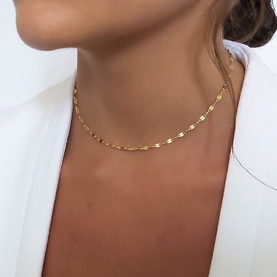 mout zwak Buurt Gouden choker gouden ketting ketting voor vrouwen sierlijke - Etsy België