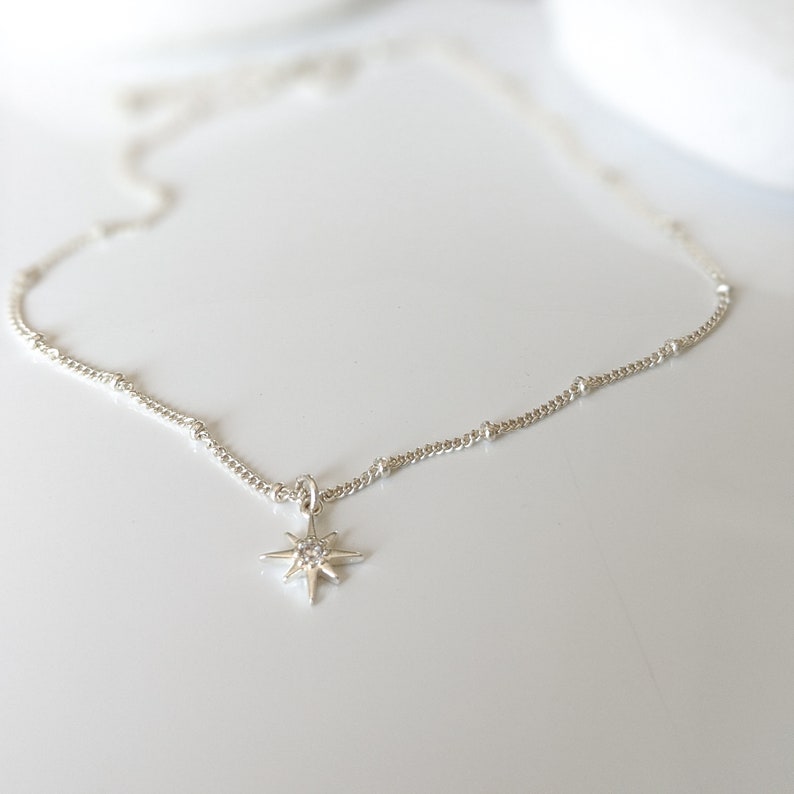 Ankle Bracelet North Star Sterling Silver Anklet Summer Anklet Foot Jewelry Dainty Anklet,Minimalist Anklet Chain Anklet Women Anklet