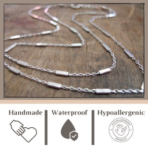 Double Layered Silver Anklet, Silver Chain Anklet, Multistandard Anklet, Silver Anklet image 2