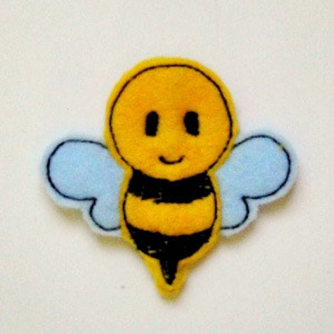 Bee Feltie, Felt Bee, Machine Applique Design, ITH Design, in the Hoop ...