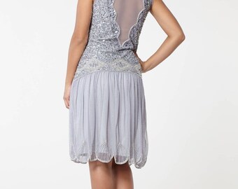 lilac flapper dress