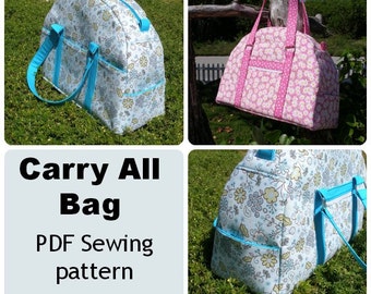 Carry All Bag - PDF Sewing  pattern - weekender or carry-on luggage