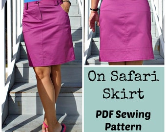 Sur Jupe Safari - Patron de couture PDF