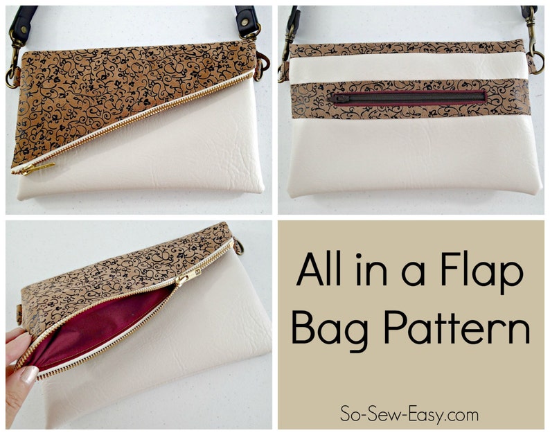 All in a Flap Bag PDF Sewing pattern image 1