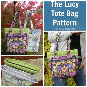 Lucy Tote Bag - PDF Sewing  pattern