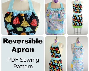 Fully reversible apron  - PDF Sewing  pattern