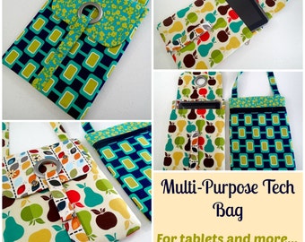 Tech or Tablet Tote Bag - PDF Sewing Pattern