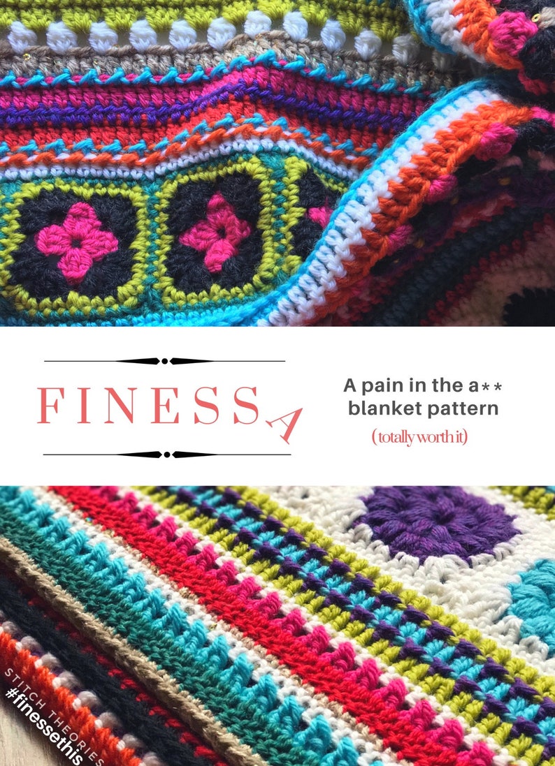 Finessa Mixed Stitch Crochet Blanket Pattern Etsy