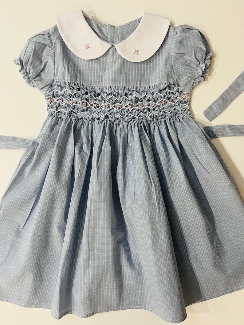 Blue fairy hand smocked dress