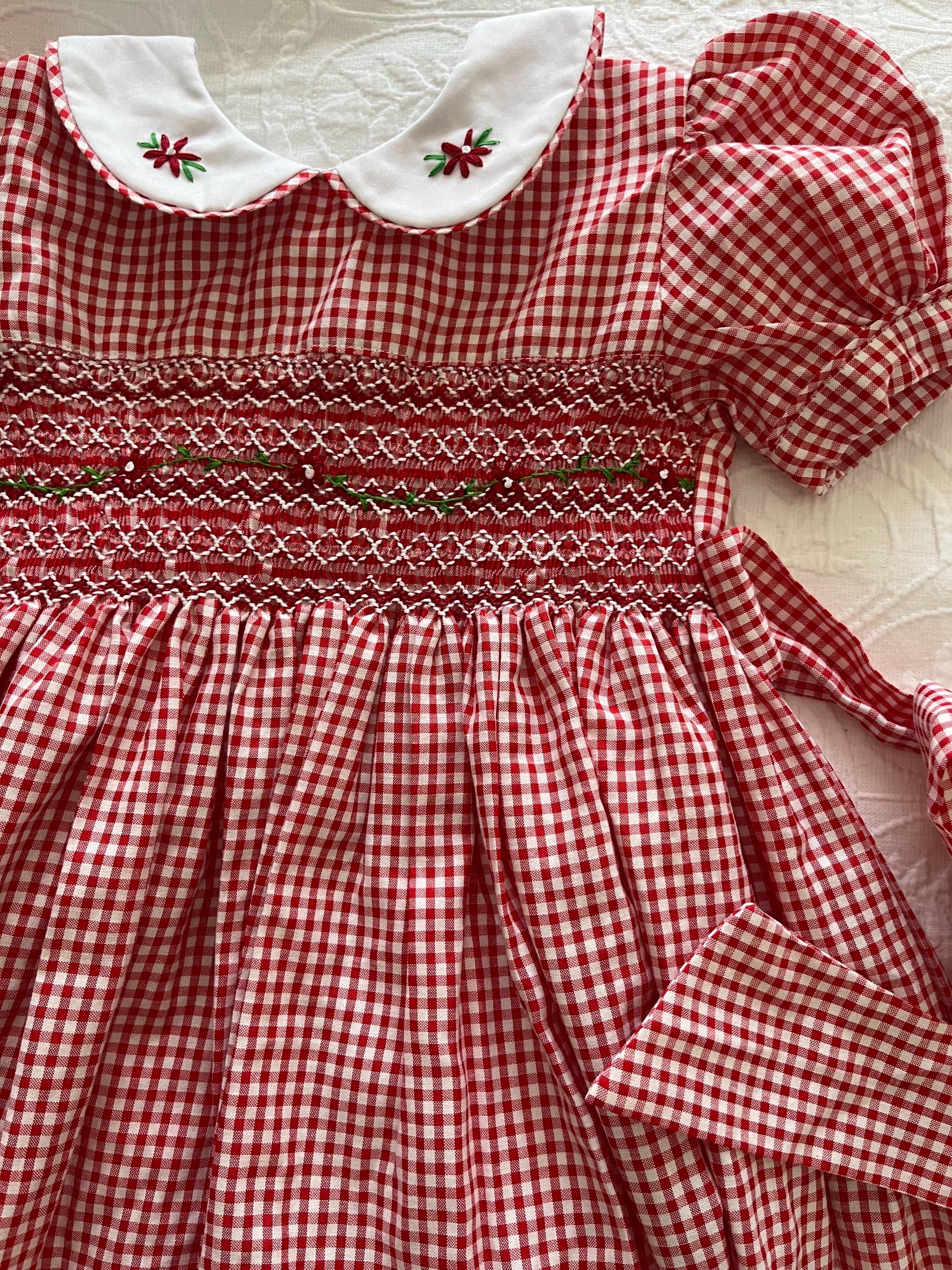 Red Gingham Pleat Dress main image 0