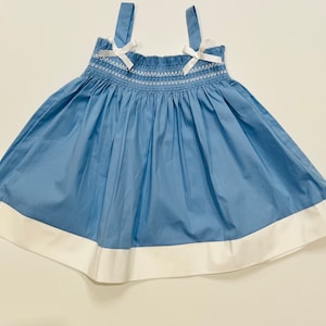 Sky Serenity Baby Smock Dress