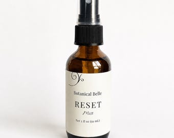 Reset Facial Mist/ Hydrating Face Spray/ Rose Chamomile Lavender Toner/ Gentle Skincare/ Botanical Belle