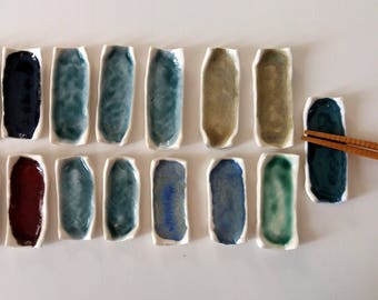 Poggia bacchette / porcelain Japanese chopstick rests / poggia bacchette in porcellana a colori