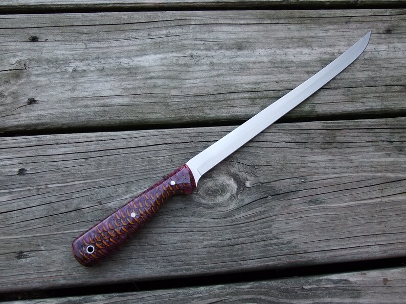 Speh Custom Knives Salmon Fillet Knife Spruce Cone Handle Etsy Canada