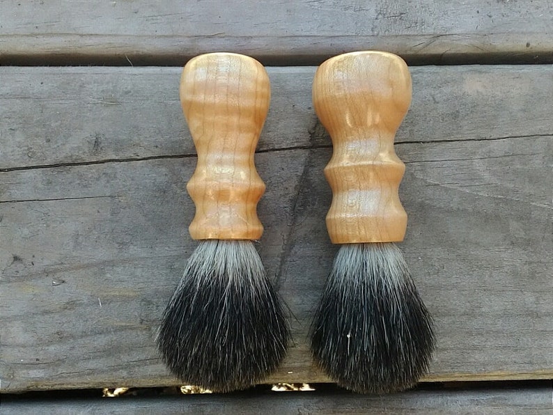 Speh Custom Knives Shaving Brushes Curly Maple Handles Etsy
