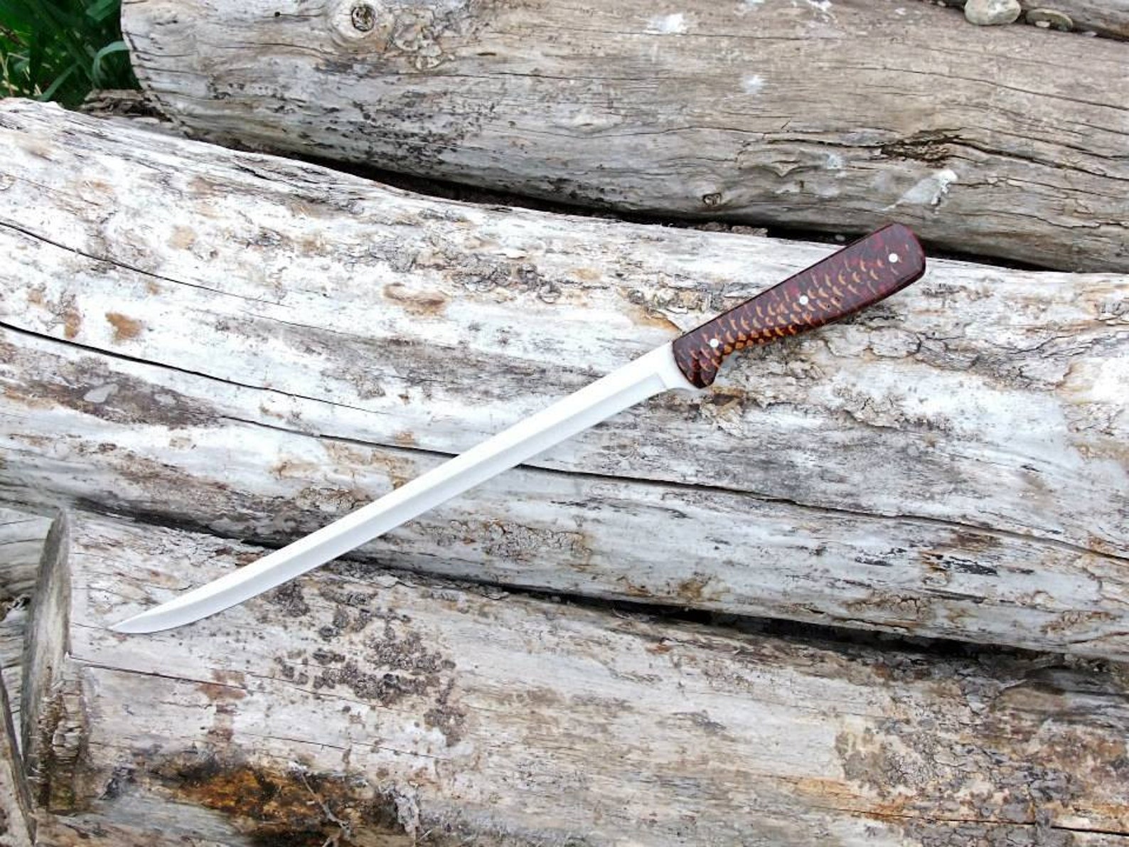 Speh Custom Knives Salmon Fillet Knife Spruce Cone Handle Etsy