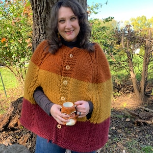 PDF / The Chanterelle Cape Knitting Pattern