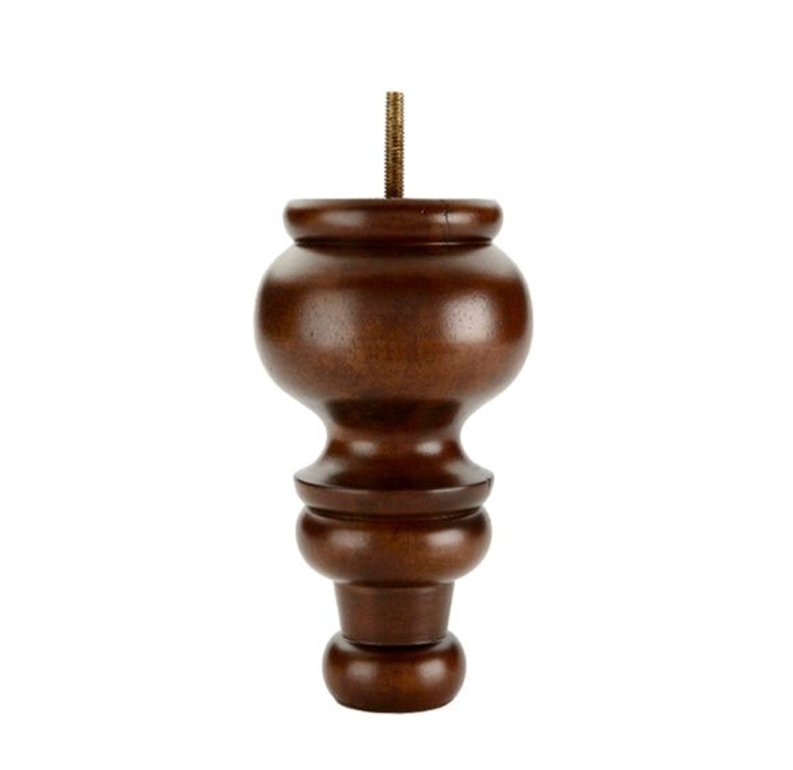 7 Inch Wood Round Furniture Turned Feet/ Sofa Legs Dark Walnut Etsy