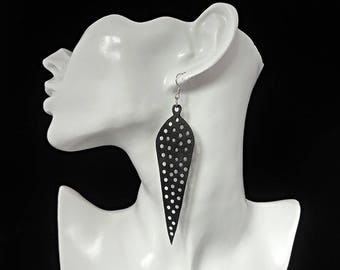 Black earrings / earrings / women's accessories.